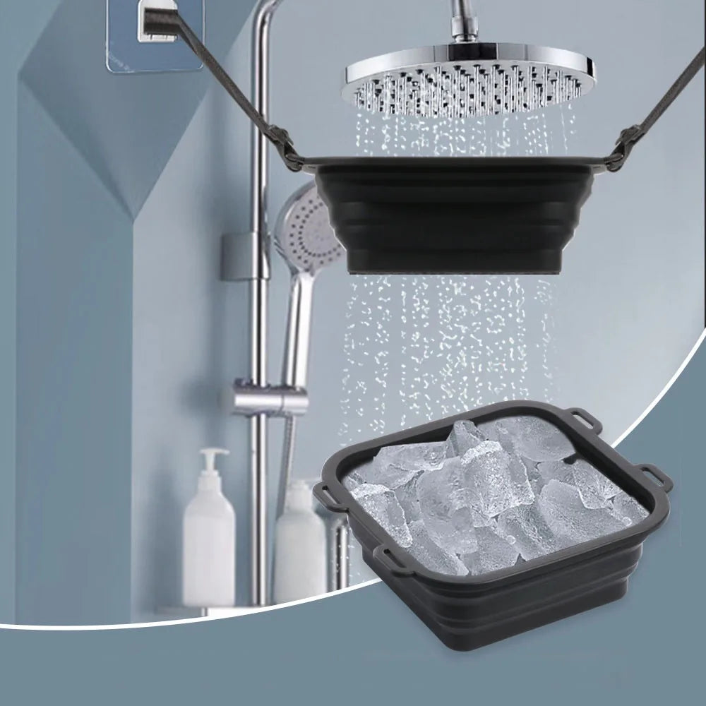Hot Sale Portable Collapsible Silicone Ice Shower Kit Ice Bath Shower Head