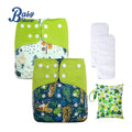 Babyshow 5Pcs Suede Cloth Diapers Sets Skin Friendly Eco-Friendly Diaper Reusable Nappy for 3-15Kg Free Shipping