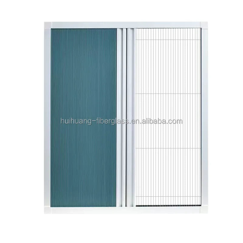 Modern Customizable Manual Push-Pull Aluminum Alloy Frame Honeycomb Blind Pleated Mosquito Net Two-in-One Polyester Mesh