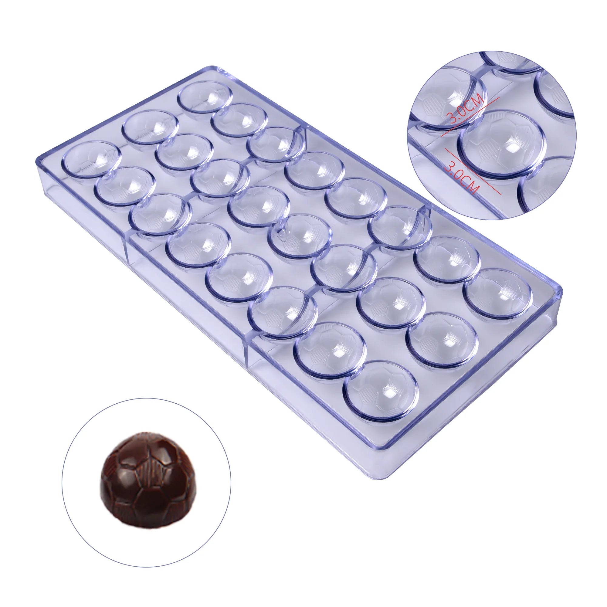 Custom Football Chocolate Polycarbonate Mold Molde De Policarbonato Para Chocolate Cake Tools 3D Plastic Chocolate Mold