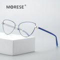 MORESE Model 3006 Fashion Metal Cat Eye Wear Women Anti Blue Light Computer Spectacle Optical Glasses Eyeglasses Frames PIngfan