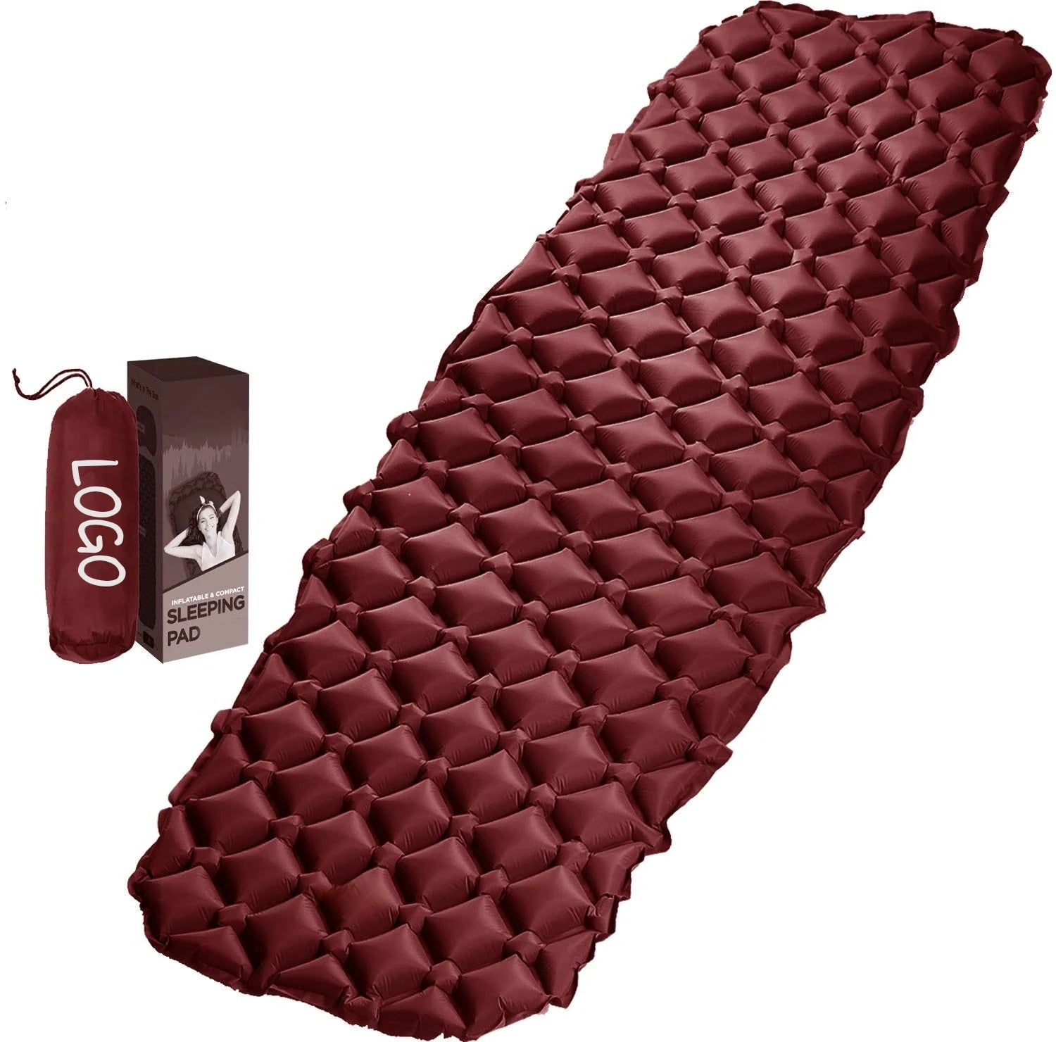 Economical Inflatable Sleeping Mat Practical Simple Design Strong Air Permeability Outdoor Activities Dampproof Mattress Type