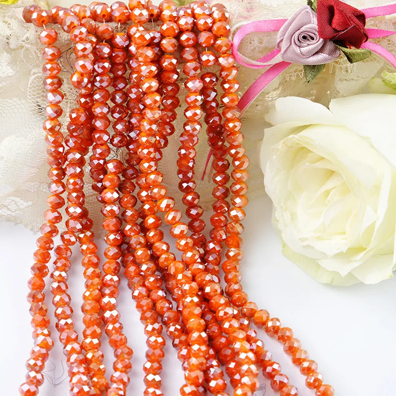 2020 Chinese Fashion Accessories Crystal Glass Rondelle Beads for Faceted Jewelry Making