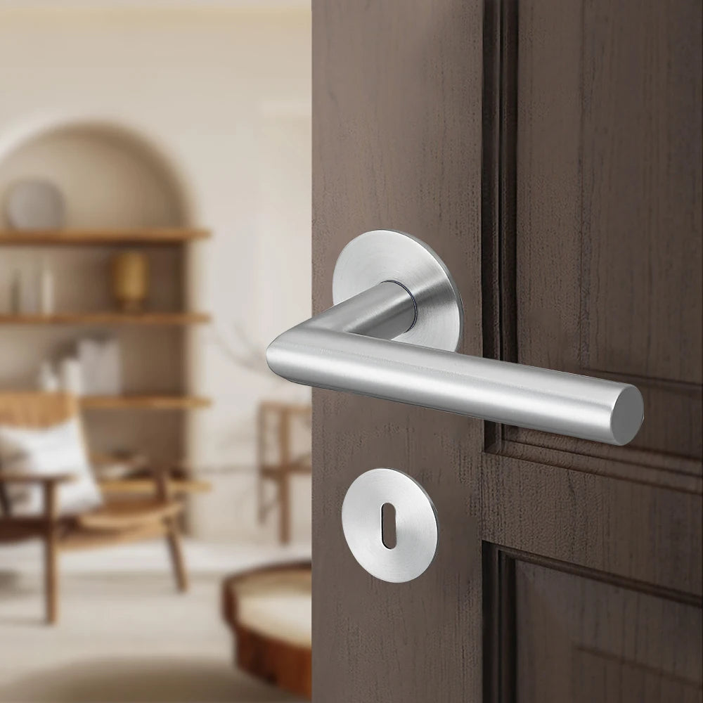 Manufacturer OEM Accept Modern Apartment Window Lever Silver Door Handle Stainless Steel