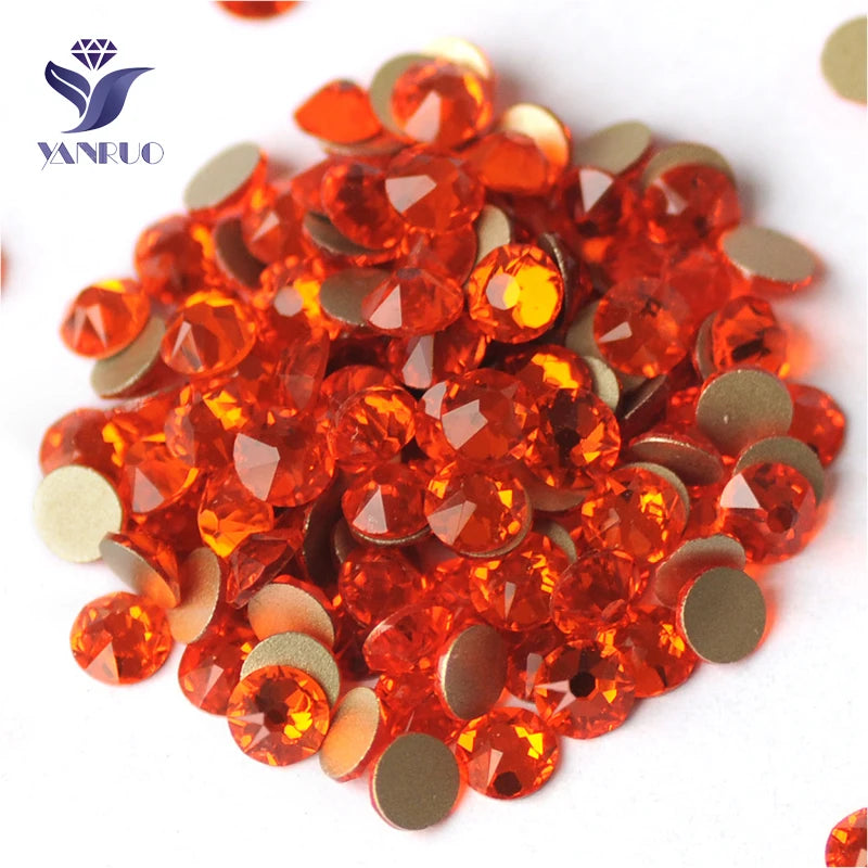 YANRUO Factory Wholesale Price Hyacinth Color Flatback Rhinestones Bulk Rhinestones Nail Art Crystal