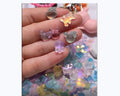 3D Laser Shiny Candy Heart Bear Cat Resin Nail Charms Glitter Rhinestone Nail Art DIY Accessories