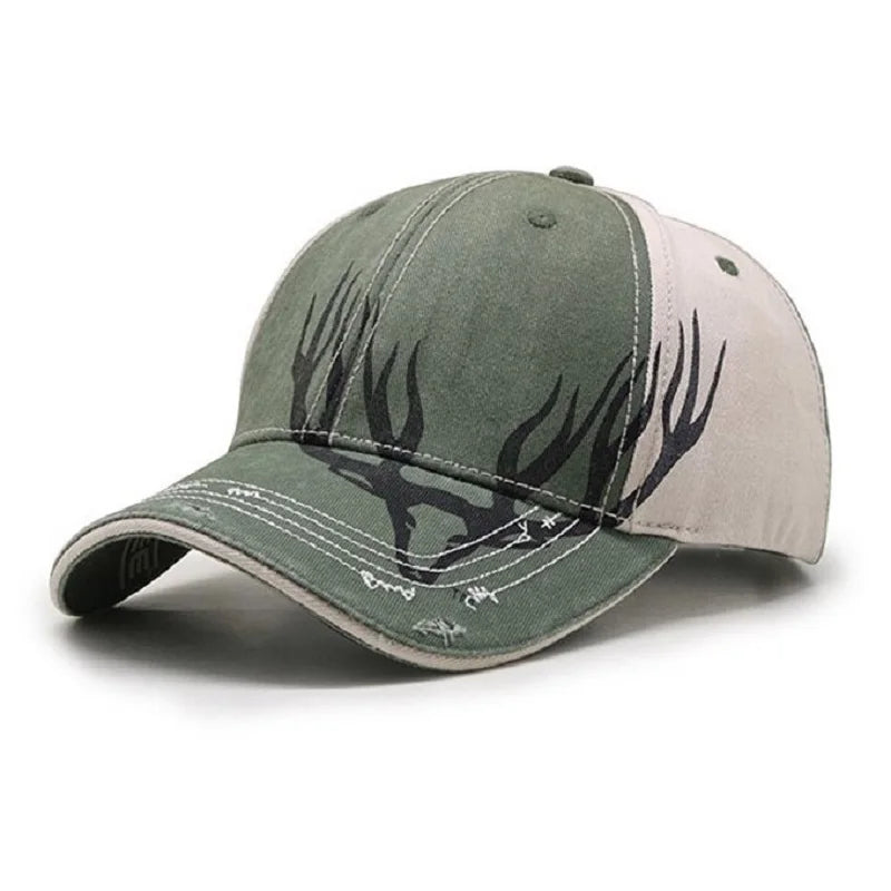 Custom Cotton 6 Panel Digital Printed Logo Sandwich Brim Embroidery Hat Hunting Baseball Cap