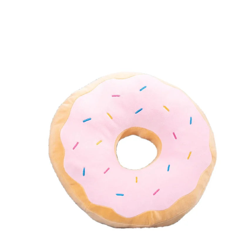 Wholesale Cartoon Donut Pillow Plush Toy Bread Doll Rag Doll Semi-finished Leather Shells
