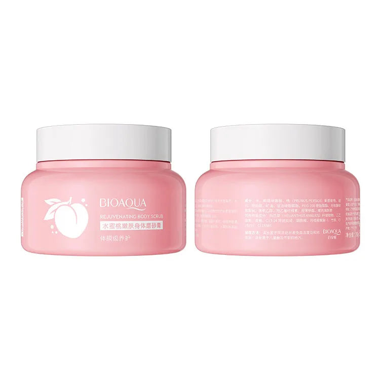 Private Label Nature Whitening Organic Peach BIOAQUA Body Exfoliating Scrub Cream