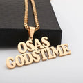 Hip Hop 18K Gold Plated Necklace Stainless Steel Necklace Custom Name Necklace for Men & Women