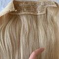 Ponytail Virgin Remy Human Hair 12A Grade Russian Clip-in Extension Add Volume Length Customizable Color Double Drawn Ends