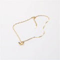 Joolim Jewelry 18K Gold Plated Hollow Butterfly Pendant Choker Necklace Stainless Steel Jewelry Wholesale
