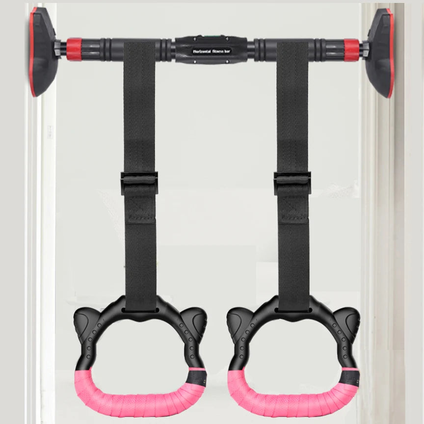 Custom Logo Portable Heavy Duty Fitness Gym Equipment Sport Home Indoor Adjustable Horizontal Doorway Pull up Bar With Hand Grip