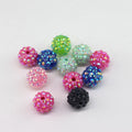 Hot Sales 14mm Resin Rhinestone Round Bubblegum Beads Mixed Color Chunky Acrylic Rhinestone Ball Beads