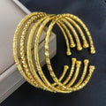 Fashion Dudai Luxury 18K Gold Plated 14k Gold Plated Copper Cuff Bracelet