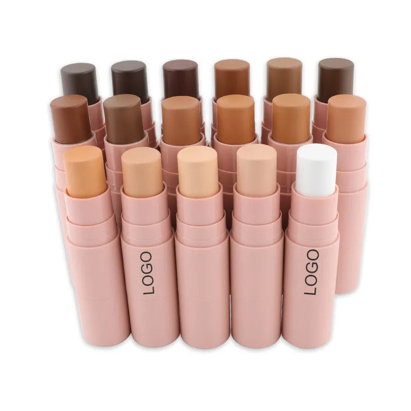 Cream Face Contour Concealer Highlighter Makeup Stick with Brush Convenient Contour Contour Highlighter Sticks