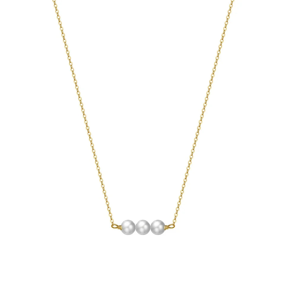RINNTIN GPN20 Freshwater Baroque Pearls Necklace Jewelry Choker Adjustable Joyas De Plata 925 Sterling Silver Necklace for Women
