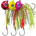 WEIHE 40/60/80/100g  High Carbon Steel Fishhook  3D Fish-eye Lead Jig Metal Fishing Lure