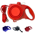 Dog Leash Rope Built in Foldable Cups and Water Bottle 5 Pet Essentials All in One Pet Rope