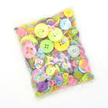 Factory Price Resin Buttons 300g Bag 100 to 1000pcs Mixed Sizes 4-Holes Scrap Booking Apparel Sewing Decorative DIY Button