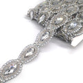 Best Selling Hot Fix Rhinestone by Yard Demand Heat Transfer Design Silver Chain Trimming
