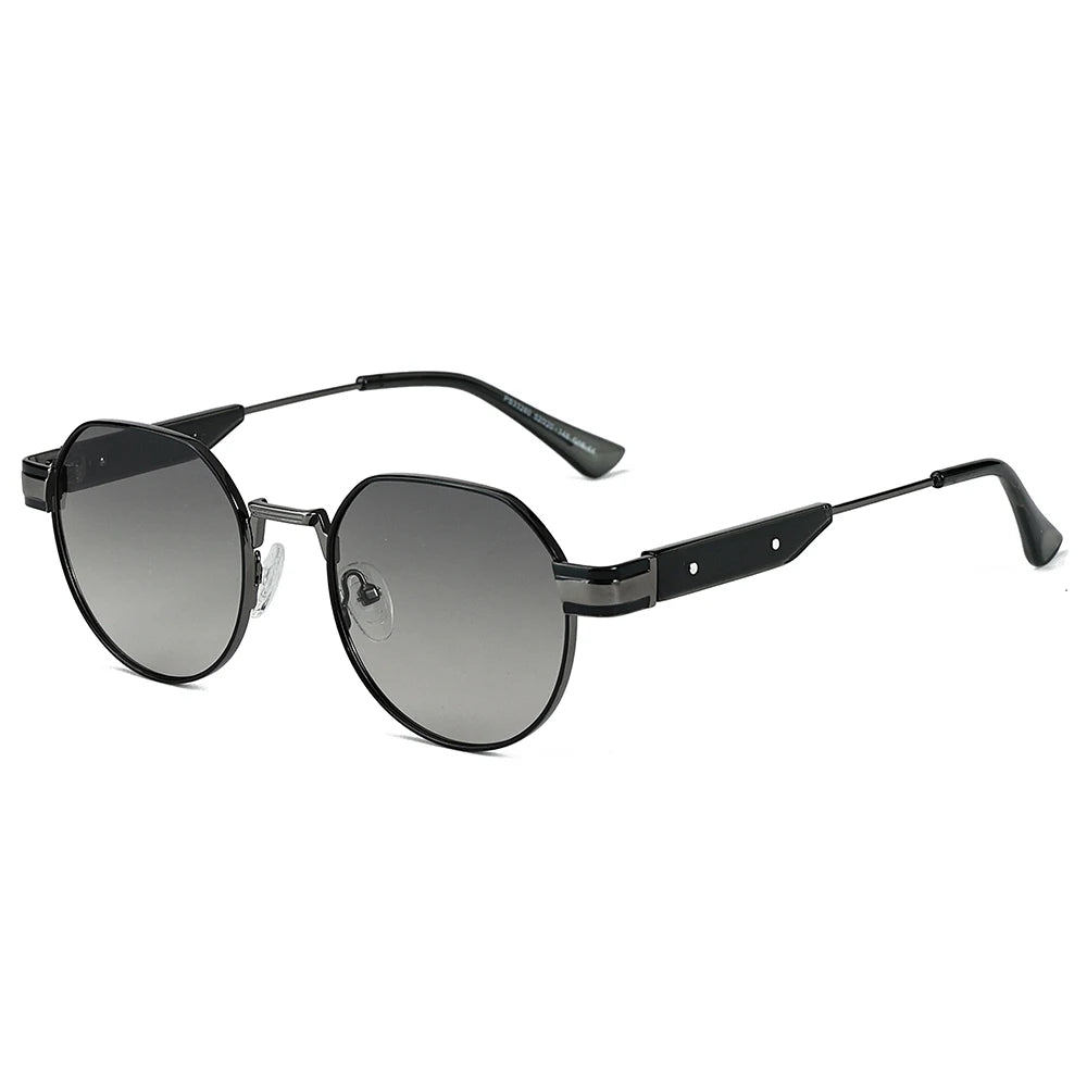 Wholesale Brown Metal Frame Sunglasses Custom Unisex round Polarized Sun Glasses with Tac Lenses Factory Quality Assured