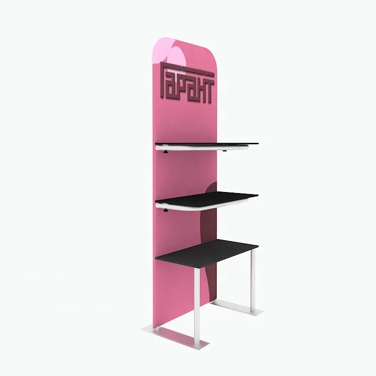 Tool Free Aluminum Modern High Quality Logo Printed Wholesale Other Trade Show Equipment Advertising Shelf Display Stand