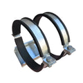 SH400 SH600 Galvanized Steel Zinc Plated Two Screw Heavy Duty Pipe Clamp With EPDM Rubber Lined Pipe Clamp