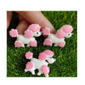 100Pcs Pink Kawaii Cartoon Animals Poodle Resin Cabochon Flatbacks Dogs Phone Decor Scrapbooking Craft DIY Phone Decor Headwear