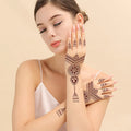Wholesale OEM White Henna Tattoo Sticker Bridal Body Hand Back Sticker Waterproof Indian Temporary Tattoo Sticker Wholesale