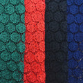 Latest Flower Printed White Lace Fabric Water Soluble Milk Silk LT20937