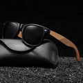 Yvan PC Frames Black Polarized Wooden for Men Sun Glasses Wood Temple Arms Sunglasses