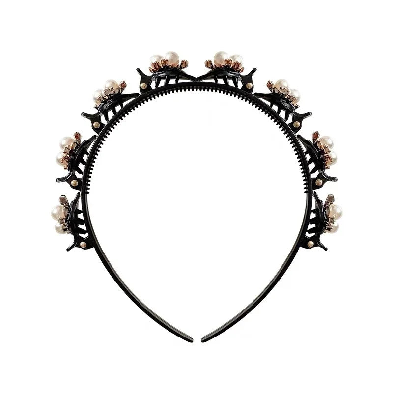 Wholesale Korean Fashion Women Broken Bangs Hairbands Braided Hair Clip Headband Hair Band Wedding Hair Accessories