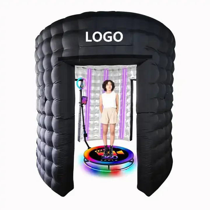 Hot Sales Feidu FD40 Inflatable Photo Booth Tent Enclosure Digital Printing LED Lighting Waterproof Custom Logo for Advertising
