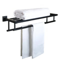 Stainless Steel Black Double Heated Chrome Finish Modern Design Luxury Home Towel Storage 24 Inch Towel Rack