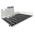 Good Supplier Metallic Supermarket Rack Light Duty Freestanding Side Roller Shelf Gravity Sliding Retail Store Display