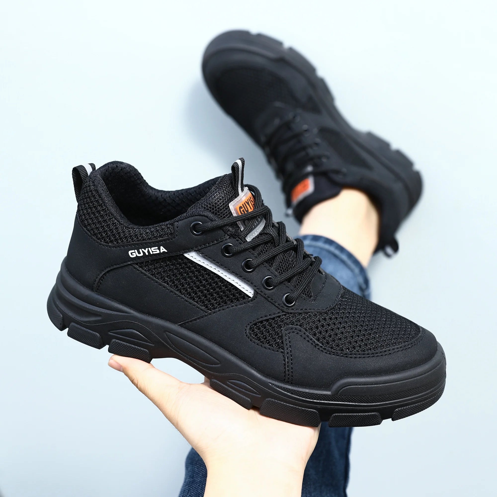 GUYISA Unisex Winter Autumn Safety Shoes Outdoor Work European Standard Steel Toe Anti-smashing Customized Color