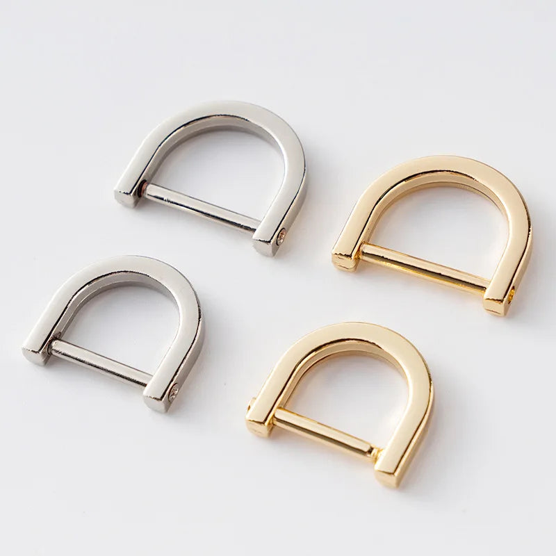 BC020 New Design Fashion Diy Accessories Part Detachable Purse Hardware Metal D Shape Ring D Ring With Screw for Bag