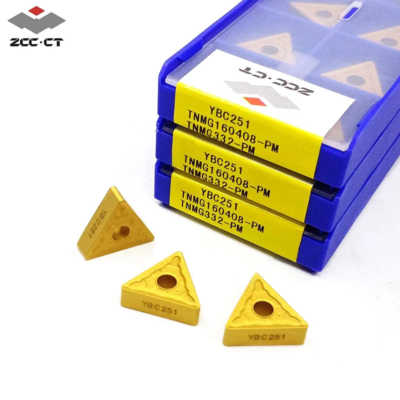 ZCC-CT CNC Lathe Turning Tools TNMG Series Carbide Inserts for Steel Parts Processing Models TNMG160408/220408-PM YBC251 OEM