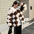 Best Quality Fur Coats Winter Bubble Fox Mink Raccoon Plush Women Coats Fur Jacket Brown Real Fur Coats Winter