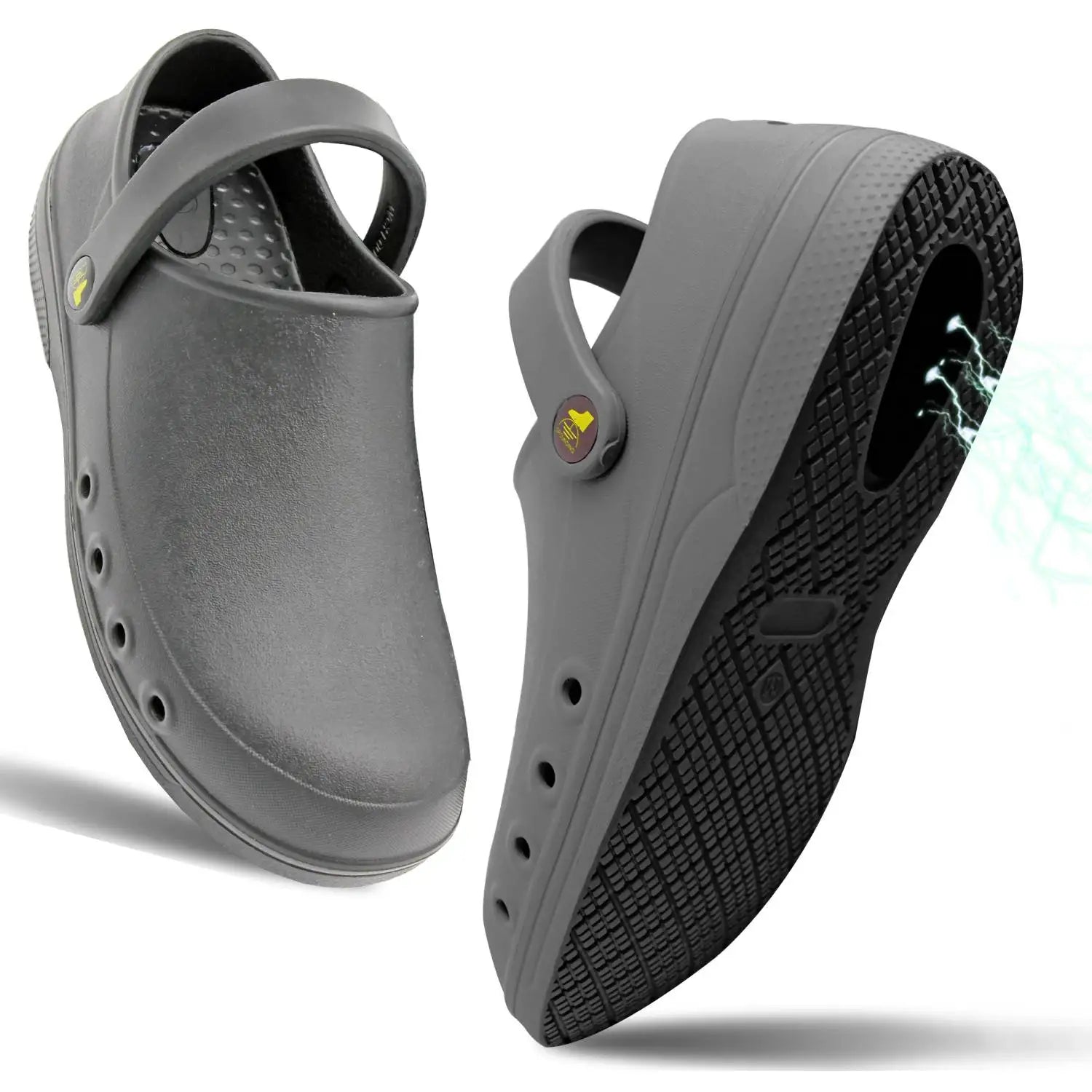 Grounding Clog Shoe for Earthing Body Conductive for Men Women Ultrasoft Lightweight Slipper Work Sandal Office Garden Beach Use