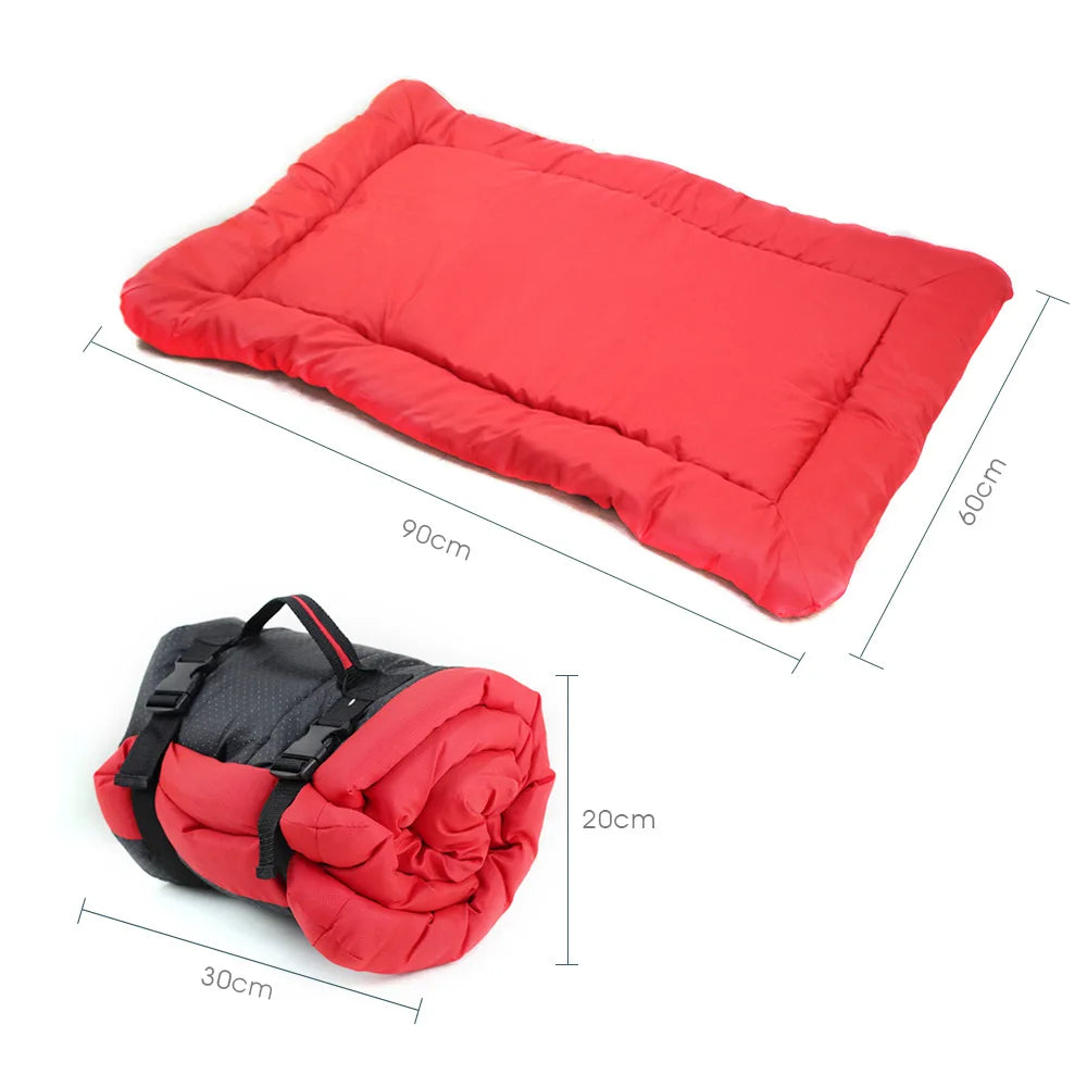 Portable Pet Mat Travel Pet Mats Dog Bed Waterproof Washable Dog Mat Large Dog Cat Bed with Portable Storage Carry