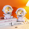 Cute Kids Astronaut Night Light Eco-Friendly Resin Bedside Table with Piggy Bank Cartoon Style Bedroom Room Home Decor Lamp