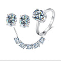 Gra Certified Wholesale Oval Cut Carat Moissanite Diamond Engagement Jewelry Set for Women 925 Sterling Silver Luxury Jewelry