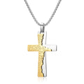 2021 New European  American Christianity Jesus Titanium Steel Cross Necklace Bible Literature Trendy Pendant Necklace