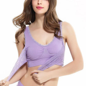 New Seamless Non-wireless Underwear Cross-breasted Sleeping Women's Sports Bra