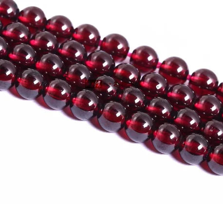 Red Garnet  Round Beads for Jewelry Making Garnet Hole 25 Stone Natural 4/6/8/10/12MM Gemstone 1strand 15.5inch 1.5MM