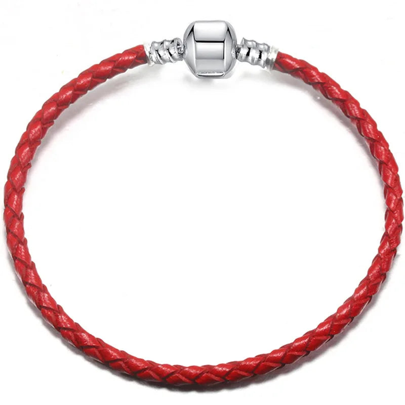 3MM Gold Plated Alloy Beaded Braided Charm Bracelets Women Trendy DIY Jewelry