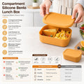 Custom Logo Freezer Safe Compartment Silicone Bento Lunch Box OEM ODM Leak Proof BPA Free Silicone Food Container Private Label