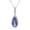 Abiding Classic Style Pear Natural Mystic Quartz Gemstone 925 Silver Charm Pendant for Jewelry Making